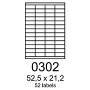 etikety RAYFILM 52,5x21,2 polyesterové lesklé biele laser R05040302A (100 list./A4)