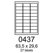 etikety RAYFILM 63,5x29,6 univerzálne biele eco R0ECO0437F (1.000 list./A4)