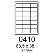 etikety RAYFILM 63,5x38,1 vysokolesklé biele laser R01190410F (1.000 list./A4)