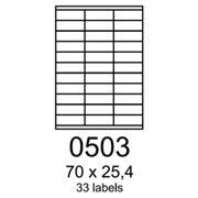 etikety RAYFILM 70x25,4 univerzálne biele R01000503F (1.000 list./A4)