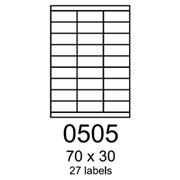 etikety RAYFILM 70x30 vysokolesklé biele laser R01190505F (1.000 list./A4)