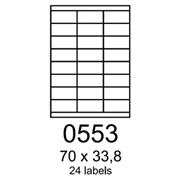 etikety RAYFILM 70x33,8 univerzálne biele R01000553F (1.000 list./A4)