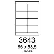 etikety RAYFILM 96x63,5 univerzálne biele R01003643A (1.000 list./A4)