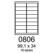 etikety RAYFILM 99,1x34 vysokolesklé biele laser R01190806F (1.000 list./A4)