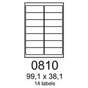 etikety RAYFILM 99,1x38,1 červené flourescentné laser R01320810A (100 list./A4)