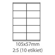 etikety samolepiace 105x57 univerzálne biele 10ks/A4 (100 listov A4/bal.)