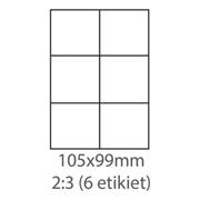 etikety Samolepiace 105x99 univerzálne biele (1000 listov A4/bal.)