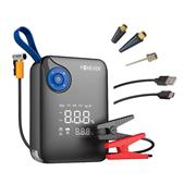 Forever JS-400 4v1 Jump Starter, Kompresor, Svetlo, Power Bank (7200mAh,štart.prúd 600A, max.tlak 150psi) čierny