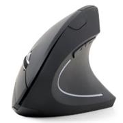 GEMBIRD ergonomická vertikálna myš, 1600dpi, 6 tlačidlová, bezdrôtová, USB, čierna