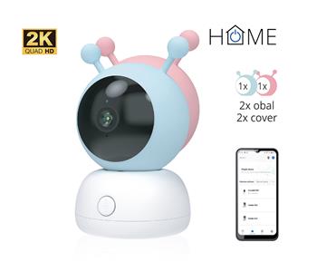 iGET HOME CS2 Baby - bezdrôtová otočná IP 2K pestúnka, 2x obal v balení Pink/Blue