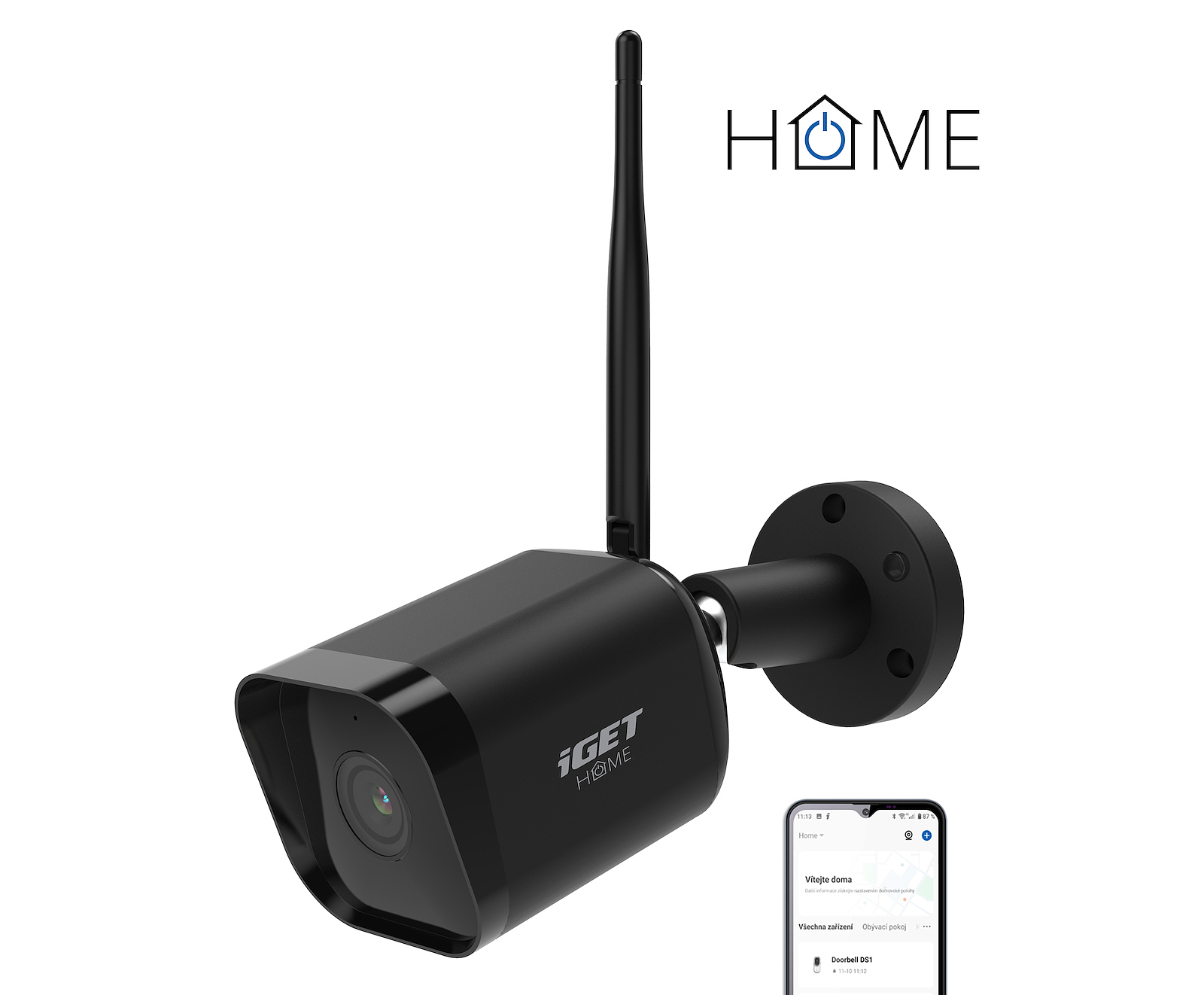 iGET HOME CS6 Black - bezdrôtová vonkajšia odolná IP FullHD kamera, čierna