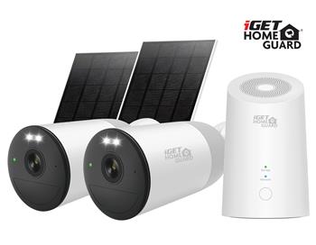 iGET HOMEGUARD HGWNK108402S - Wire-free 2K NVR 10CH + 2x batériová kamera so solárnymi panelmi