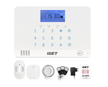 iGET SECURITY M3B - Domový bezdrôtový GSM zabezpečovací systém, CZ lokalizácia, základný set