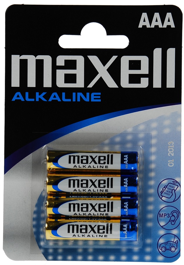 Batéria AAA (R03) alkalická MAXELL 4ks / blister