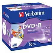 Verbatim DVD+R, Wide Inkjet Printable ID Brand, 43508, 4.7GB, 16x, jewel box, 10-pack, 12cm, pre archiváciu dát