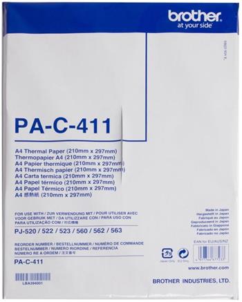 termo papier BROTHER PA-C-411, 100ks/A4, Pocket Jet PJ-622/623/662/663/673