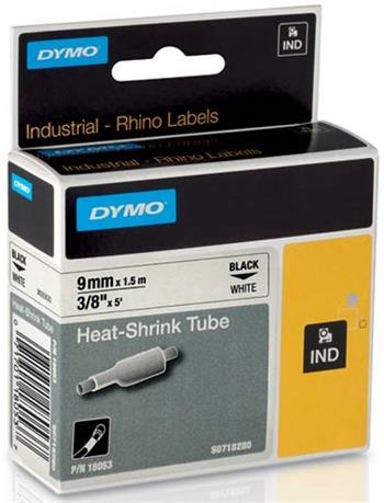 zmršťovacia bužírka DYMO 18053 D1 RHINO Black On White Tube (9mm)