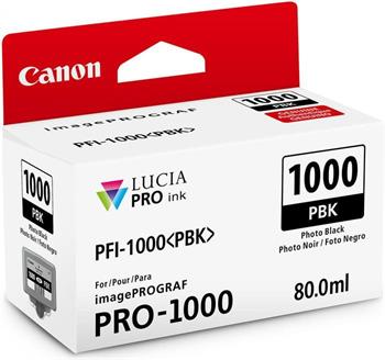 kazeta CANON PFI-1000PBK Photo Black iPF PRO-1000 (80 ml)