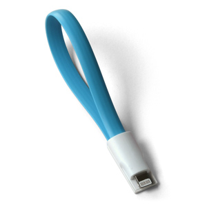 Mini Magnetický USB nabíjací kábel modrý 225mm BELLAPROX s lightning konektorom
