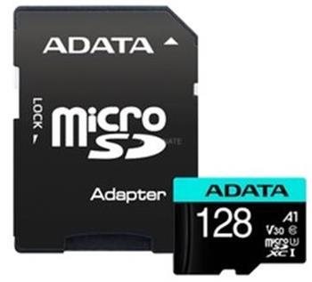 Pamäťová karta ADATA Premier micro SDXC karta 128GB U3 V30S 100/80 MB/s + adaptér