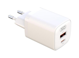 nabíjačka XO L96 1Typ C(PD)+1USB(QC)/5A/30W biela