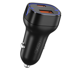 nabíjačka do auta XO CC37 1Typ C+1USB/20W čierna