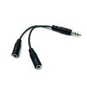 kábel audio jack 3,5 mm rozdeľovací (splitter), 10 cm 