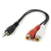 kábel audio z jack 3,5 mm na 2 x RCA samica (Cinch) 0,2 m CABLEXPERT