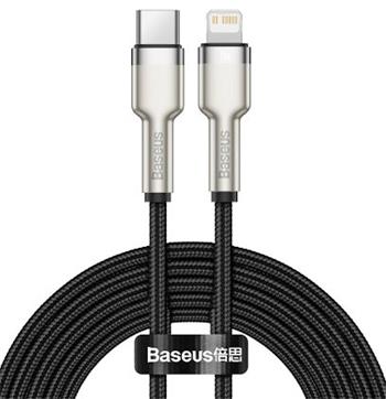kábel Baseus Cafule Metal PD USB-typ C - Lightning 20W 2,0 m, čierny