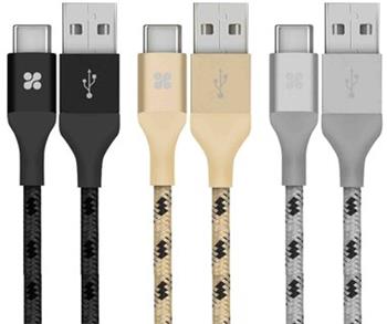 kábel USB typ C 3.1 kábel PROMATE UNILINK, 1,2m pletený kábel, šedá farba
