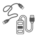 Káble, USB huby, adaptéry