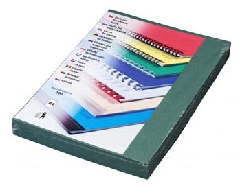 Kartonové dosky Delta A4, 230g, zelené*100ks*hrebeňová väzba
