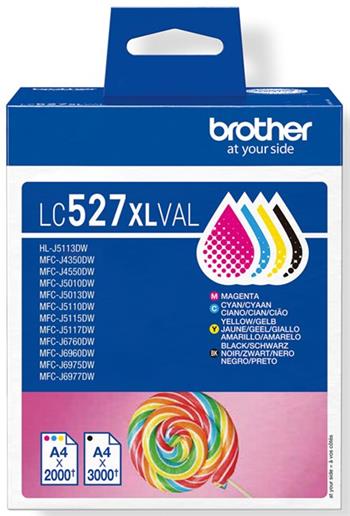 kazeta BROTHER LC-527XL BK/C/M/Y MFC-J5010DW/J5110DW/J6975DW/J6977DW (1x3000+3x2000 str.)