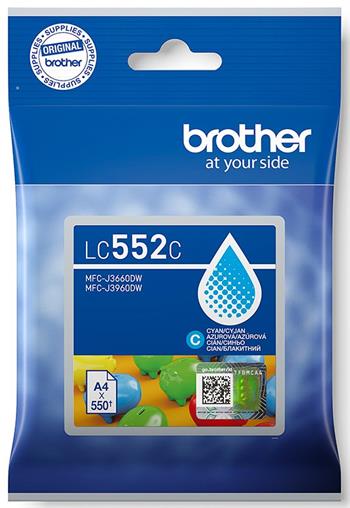 kazeta BROTHER LC-552 Cyan MFC-J3660DW/J3960DW (550 str.)