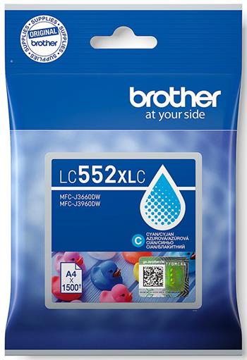 kazeta BROTHER LC-552XL Cyan MFC-J3660DW/J3960DW (1500 str.)