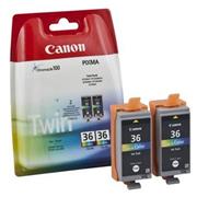 kazeta CANON CLI-36 color TWIN PIXMA iP100/iP110/TR150, mini 260 (2ks)
