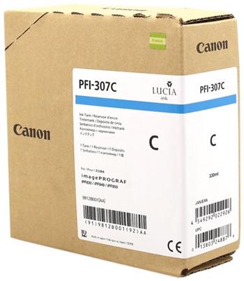 kazeta CANON PFI-307C cyan iPF 830/840/850 (330 ml)