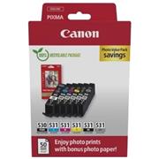 kazeta CANON PGI-530PGBK + CLI-531 BK/C/M/Y/GY PACK PIXMA TS8750/TS8751 + GP501 10x15