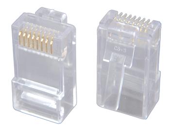 Konektor RJ45 CAT5E UTP 8p8c netienený neskladaný na lanko KRJ45/5, cena za kus, balenie 100ks