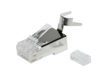Konektor RJ45 CAT6 STP 8p8c tienený skladaný na drôt KRJS45/6SLD, cena za kus, balenie 100ks