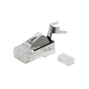 Konektor RJ45 CAT6 STP 8p8c tienený skladaný na drôt KRJS45/6SLD, cena za kus, balenie 100ks