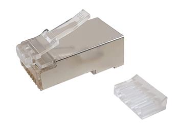 Konektor RJ45 CAT6 STP 8p8c tienený skladaný na lanko KRJ45/6SH, cena za kus, balenie 100ks