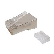 Konektor RJ45 CAT6 STP 8p8c tienený skladaný na lanko KRJ45/6SH, cena za kus, balenie 100ks