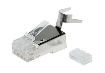 Konektor RJ45 CAT6A STP 8p8c tienený skladaný na drôt KRJS45/6ASLD, cena za kus, balenie 100ks
