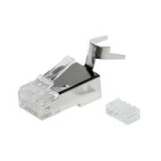 Konektor RJ45 CAT6A STP 8p8c tienený skladaný na drôt KRJS45/6ASLD, cena za kus, balenie 100ks