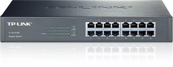 Mini Desktop Gigabit Switch TP-LINK TL-SG1016D 16-port 10/100/10000M, 16x 10/100/1000M RJ45 ports, kovový 13"