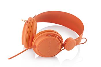 Modecom slúchadlá MC-400 FRUIT ORANGE (oranžové), vstavaný mikrofón, ovládanie hlasitosti