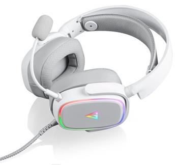 Modecom Slúchadlá s mikrofónom VOLCANO MC-899 PROMETHEUS WHITE, USB pripojenie