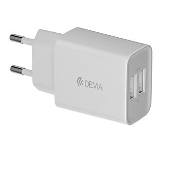 nabíjačka Devia Smart 2x USB 2,4A biela