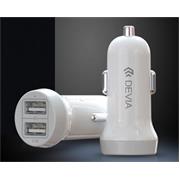 nabíjačka do auta Devia car charger Smart, 2x USB, 3,1A biela